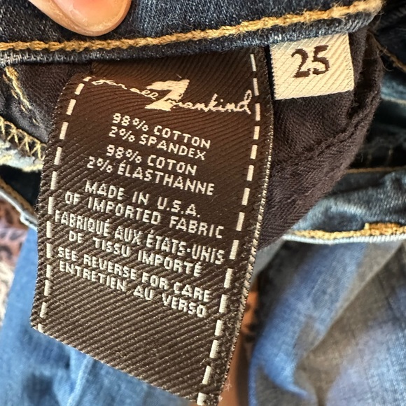 7 for all Mankind skinny jeans size 25 - Picture 4 of 4